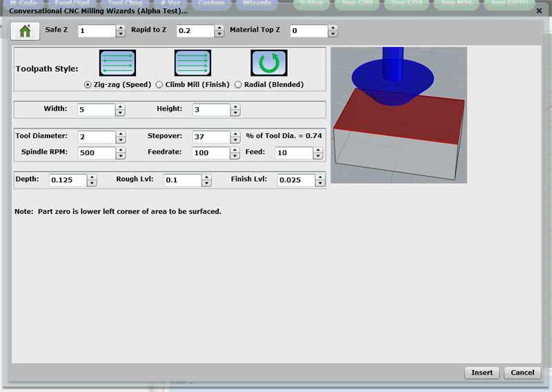 Conversational CNC Surfacing Wizard